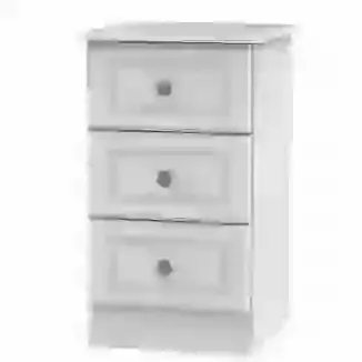Traditional Wood Grain 3 Drawer Bedside Chest